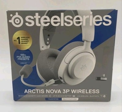 SteelSeries Arctis Nova 3P Wireless Multi-Platform Gaming Headset, White