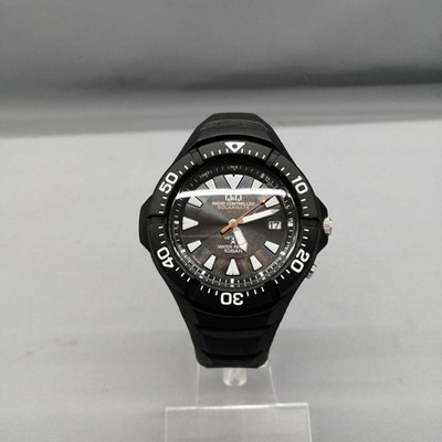 CITIZEN HG10-302 Solar Black Dial Rubber Watch As Is