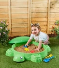 Kid Green Turtle Sandbox Sandpit ,Lid Outdoor Garden Play Pool Storage Box-A03