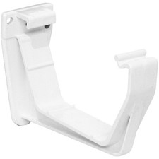 114mm Square Line Gutter Fascia Bracket PVC Support Clip White
