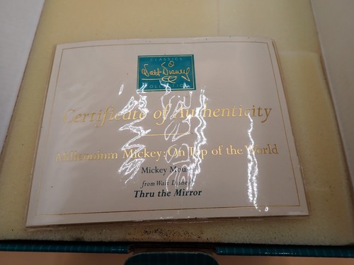 Disney WDCC Millennium Mickey On Top of World Figurine 2000 #1206254 Box & COA - Picture 7 of 9