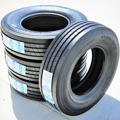 4 Tires Suntek HD Plus ST 225/75R15 Load G 14 Ply All Steel Trailer