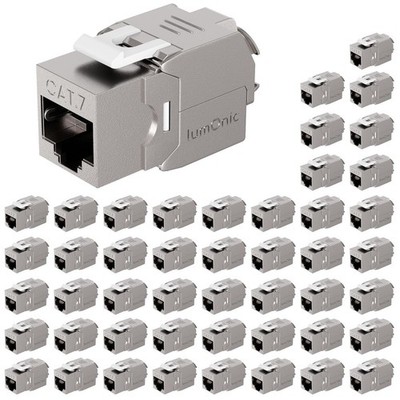 48er Set Keystone RJ45 CAT7, schnelle, werkzeuglose Montage, T568A/B farbcodiert