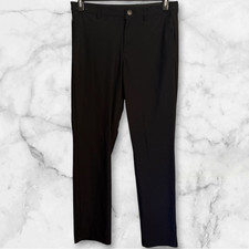 Chaps Golf Men’s Black Pants 30x30 Straight Fit Flat Front Polyester Pockets
