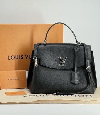 Louis Vuitton Lockme Ever Handbag Black Leather MM