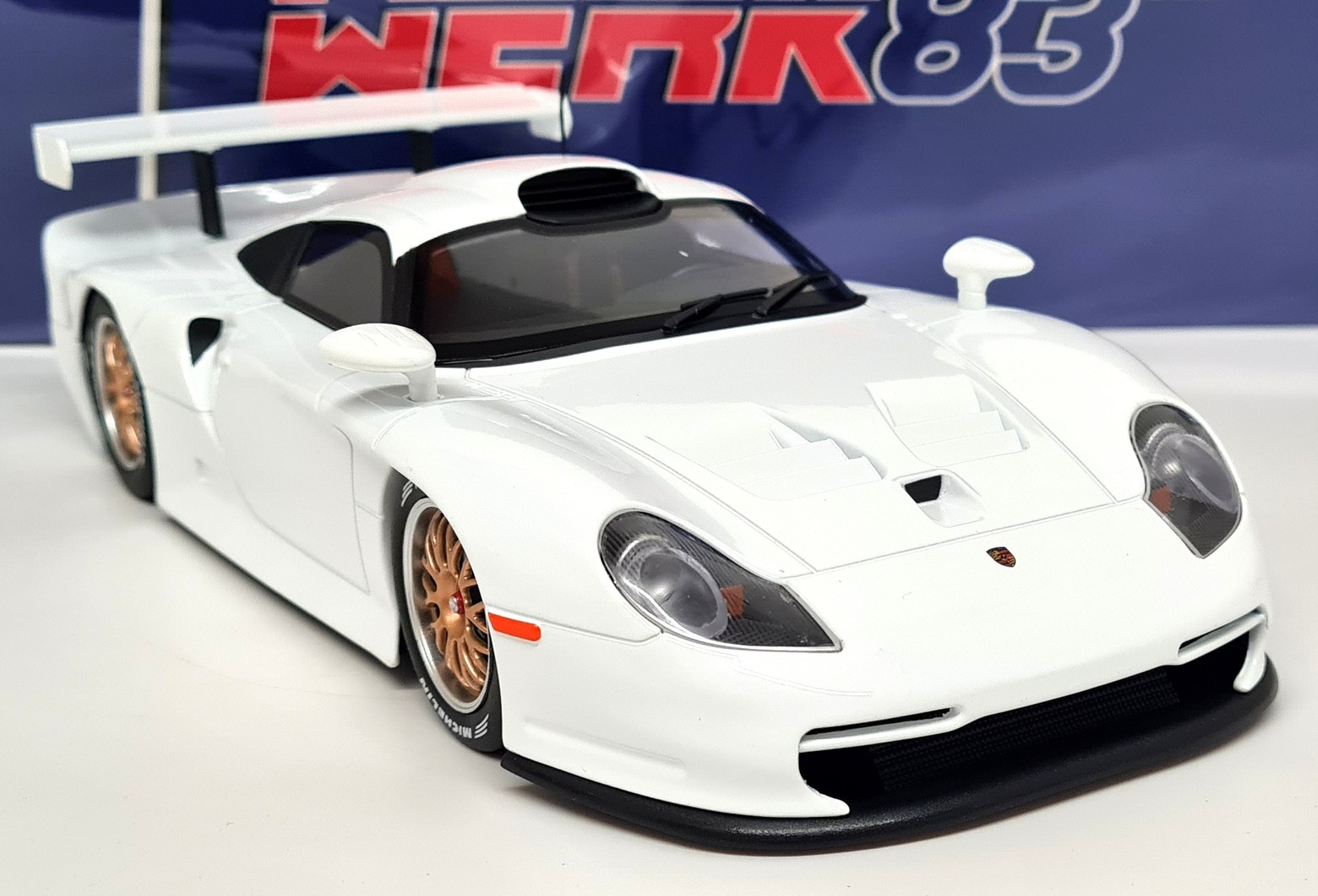 Werk83 1/18 Porsche 911 996 GT1 Street Version Plain Body White Model Car