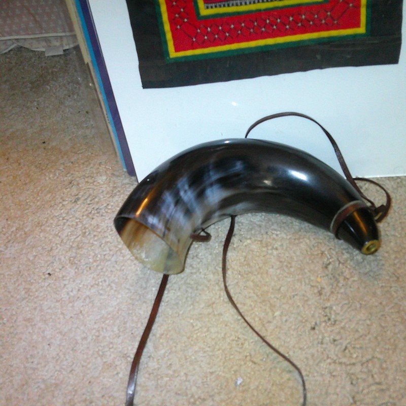 Polished Horn Bugle w/ Metal Mouthpiece