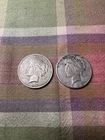 New Listing1923 Peace Dollar 90% Silver Lot Of 2