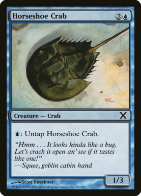 Magic MTG Tradingcard Tenth Edition 2007 Horseshoe Crab 87/383