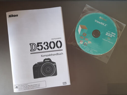Manuel compact original D5300 allemand allemand avec Nikon ViewNX 2 sur CD - Photo 1/2