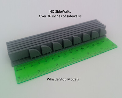 36'' of HO Scale 1/87 Sidewalk with Highest Details | Whistle Stop Models