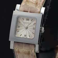 GUCCI 7900P Silver Dial Square Quartz Ladies Watch [ Used ]