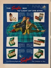 1955 Mens Health Toiletries Cologne Seaforth 50s Vintage Print Ad Grooming Man