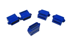 (5) New Alpha Wire 15 Pin Male D Subminature Flat Connector Plugs, FCC182-15