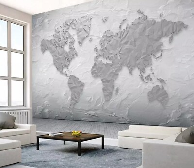 3D Map Fragments ZHUA21915 Wallpaper Wall Murals Removable Self-adhesive Ann