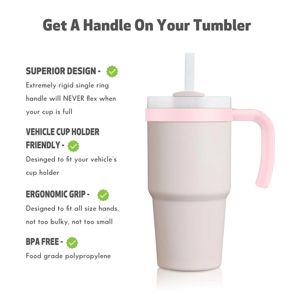 Tumbler Handle for Stanley 20 oz Quencher H2.0 Flowstate Tumbler, Pack of 2 T... Tumbler Handle for Stanley 20 oz Quencher H2.0 Flowstate Tumbler, Pack of 2 T...