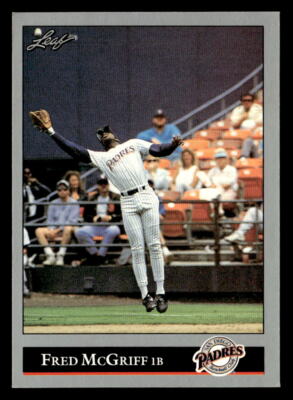 Fred McGriff 1992 Leaf Preview  Card #11 San Diego Padres