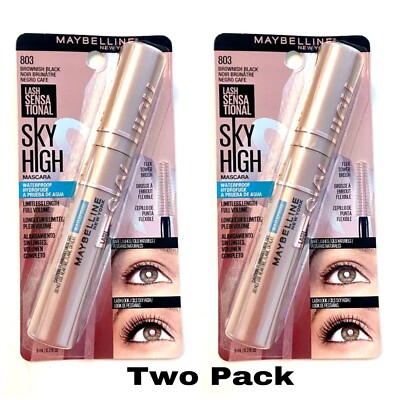 Lot 2 Maybelline 803 Sky High Lash Sensational Mascara Brownish Black TIKTOK New