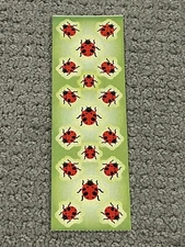 Vintage Tropical Ladybug Sticker Strips 1 Strip