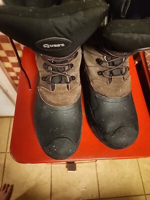 Quest Mens PAC Snow Winter Boots Brown Suede Lace Up Thinsulate Ultra US sz 10 Quest Men main image 2