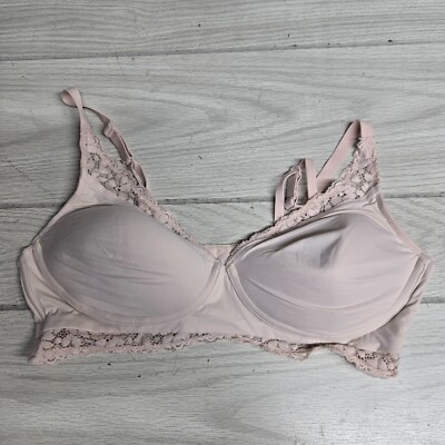 Maidenform Tan Nude Pure Comfort Lace Bralette Convertible Wireless Bra