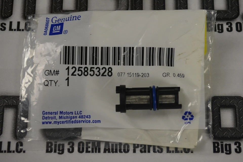 Pontiac Chevrolet GMC Buick Valve Lifter Oil Filter with O ring new OEM 12585328 - Image 3 of 3