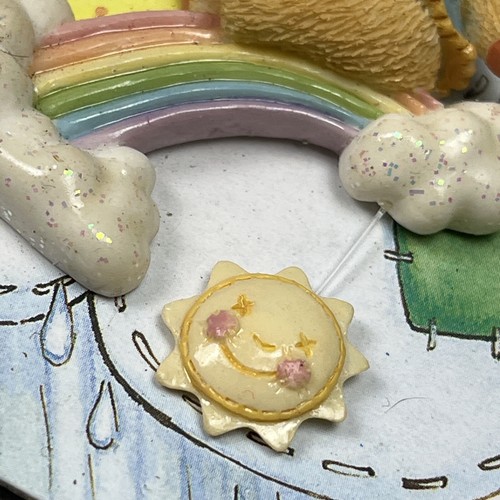 Cherished Teddies Enesco Whimsical Rainbow Sun Bear Lapel Pin Earring Set 310425 - Picture 5 of 15