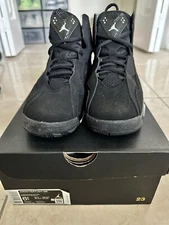 Size 6.5 (GS) - Jordan True Flight Mid Black - 343795-010