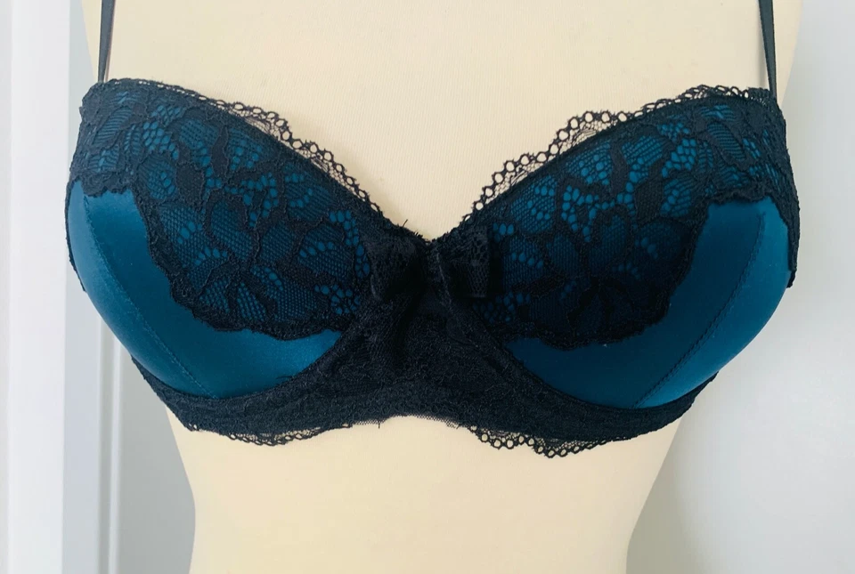 C&A Lingerie Süßer Damen Baloconette BH Bügel gepolstert 75C Spitze & Schleife - Bild 4 von 4