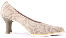 Sergio Rossi 695 Italy Pointed Pumps snakeskin Heels shoes EU 38.5 Women's US 8