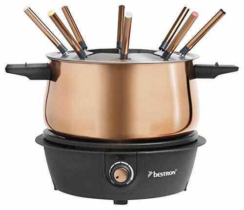 Appareil à fondue électrique en cuivre 1500W pour 8 personnes avec thermostat