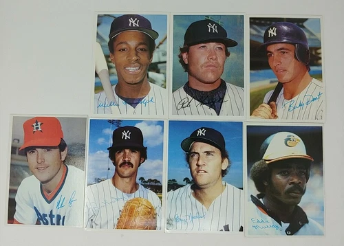 Lot Of 7 - Topps 1980/81 5x7 Baseball Cards - Nolan Ryan, Guidry, Eddie Murray +