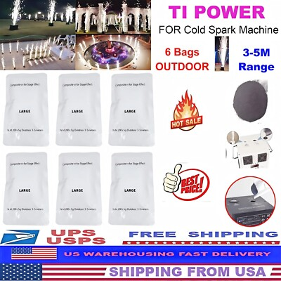 #ad 6Bags Cold Spark Machine Ti Powder 200g Bag 3 5M Range Stage EffectOutdoor 1.2kg $79.99