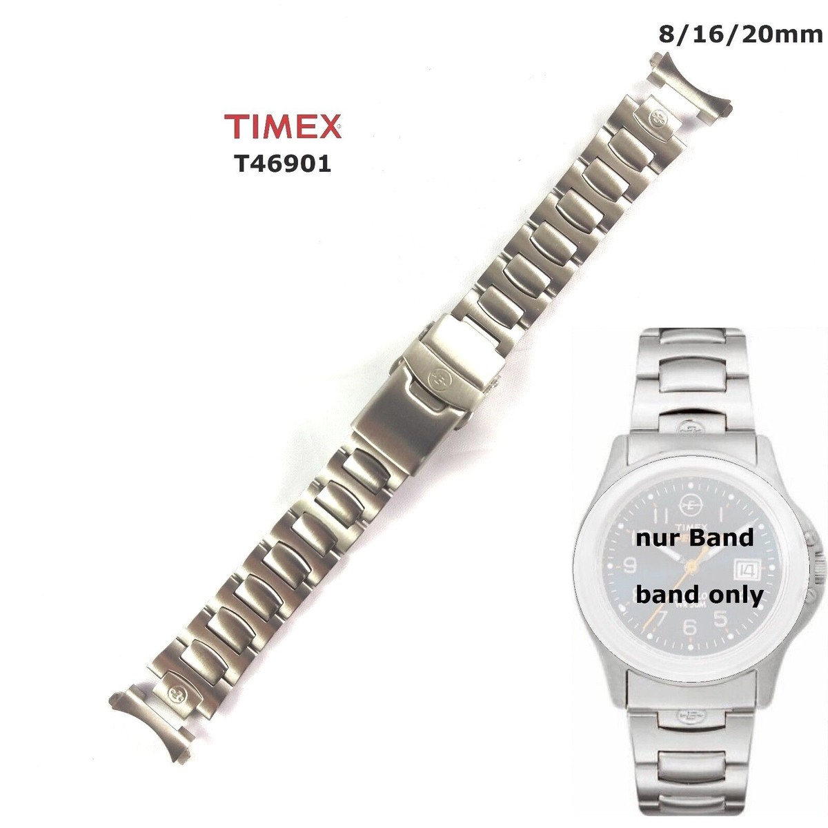 Timex Replacement Band T46901 Expedition Outdoor Metalfield Ladies