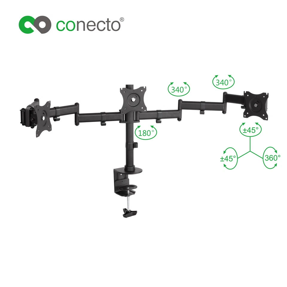 Monitor Bildschirm Halter Tischhalterung Schreibtischhalterung 3x LCD LED TFT PC - Bild 3 von 4