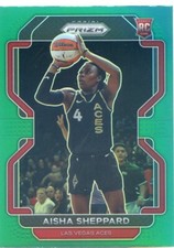 2022 Panini Prizm WNBA AISHA SHEPPARD RC ROOKIE #105 GREEN PRIZM ACES