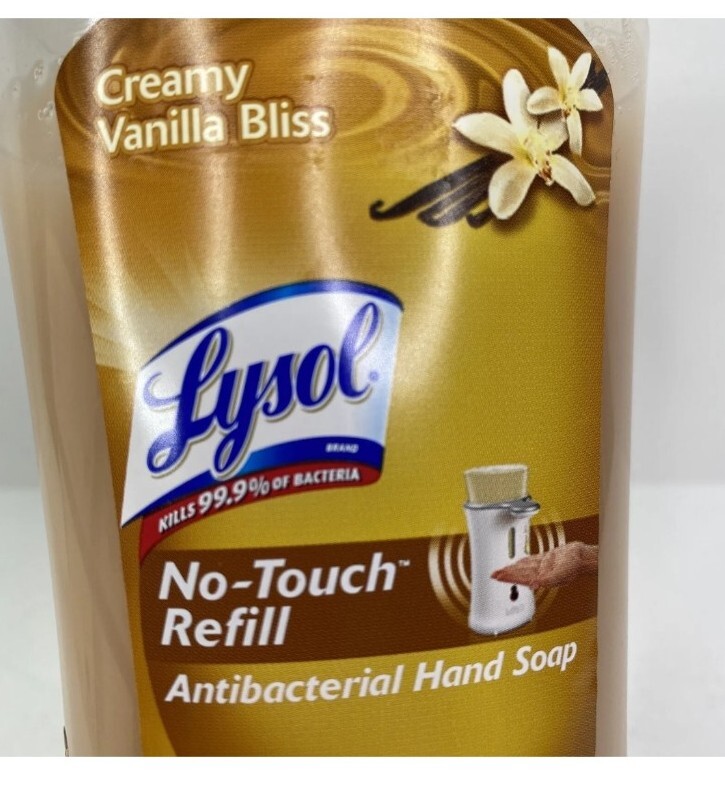 Lot 6 Lysol No Touch Hand Soap Refill 8.5 oz Creamy Vanilla Bliss