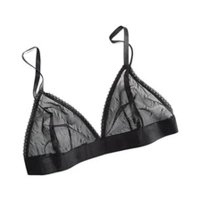 I.N.C. International Concepts Women's Monogram Bralette black medium