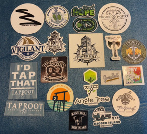 20 NEW RHODE ISLAND CRAFT BREWERY STICKERS LOT TOWER HILL TRAGMAR CRAFTED HOPE