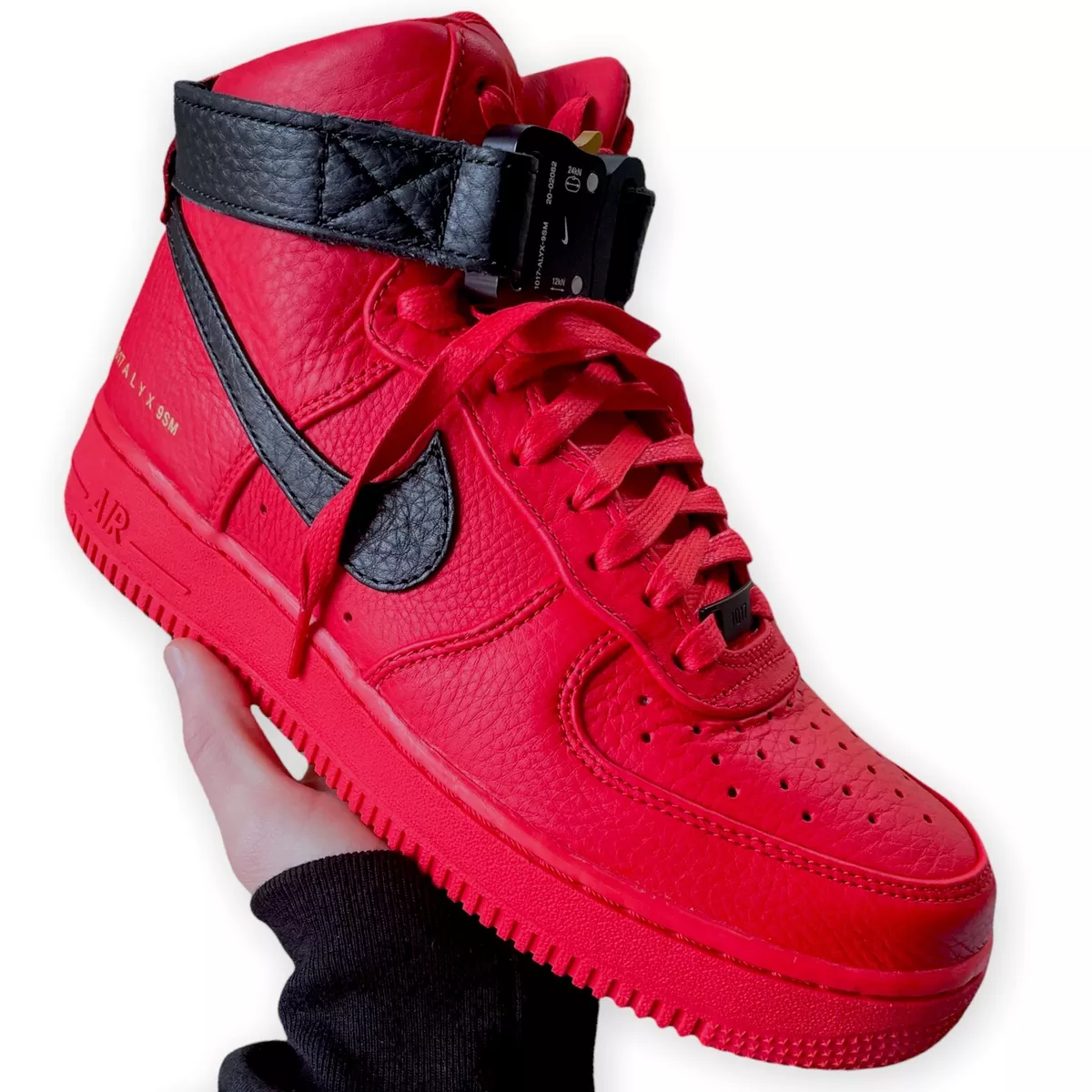 1017 ALYX 9SM x Nike Air Force 1 High University Red CQ4018-601 Men’s Size 8