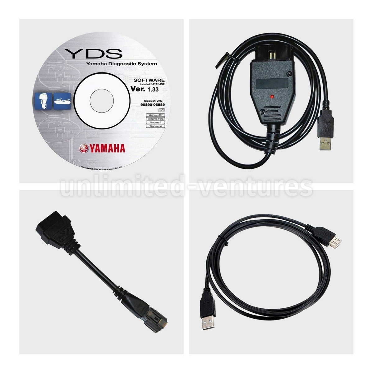 Diagnostic cable adapter scanner kit for Yamaha YDS Outboard