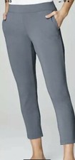 PURE JILL J.JILL Plus Size Gray Slim Leg Cropped Stretch Waist Pants Pocket 2X