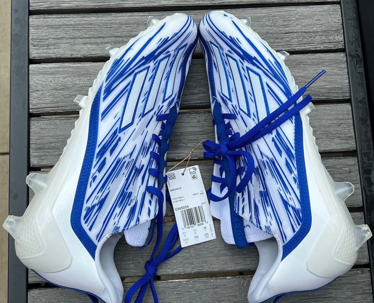 Adidas Adizero 12.0 Football Cleats White Blue Men’s Size 11.5 EU 46 adidas Men main image 2