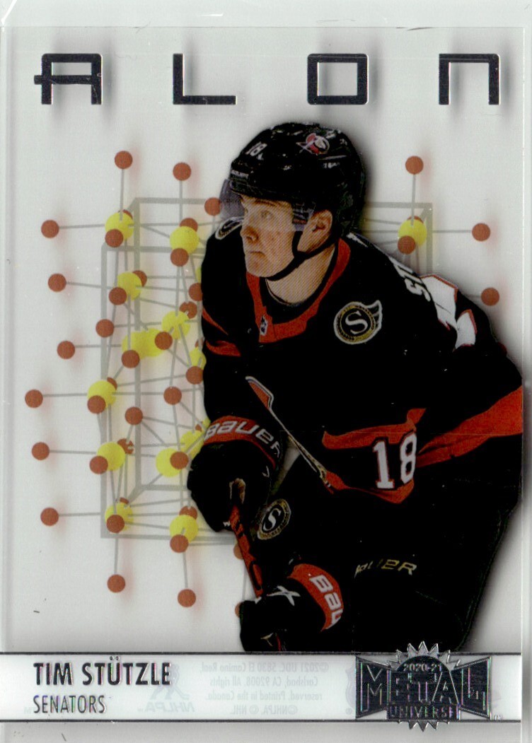 2020-21 Skybox Metal Universe ALON Tim Stutzle Rookie Ottawa Senators #A-29