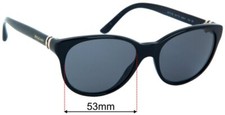 SFx Replacement Sunglass Lenses fits Bvlgari 8111-B - 53mm Wide