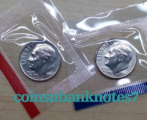 1994-D & P Roosevelt Dime BU Set