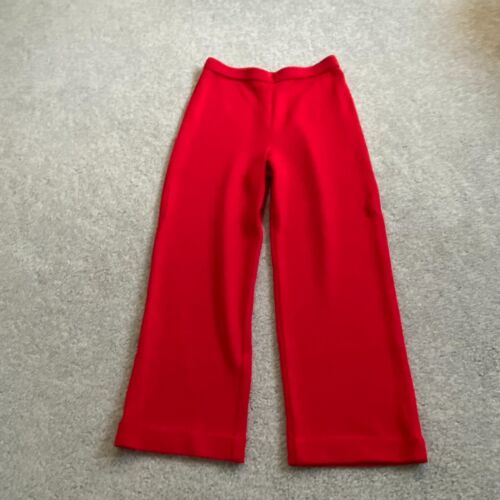 Pantalones rojos tejidos St. John Collection Santana pierna recta vintage talla 6 - Imagen 2 de 5