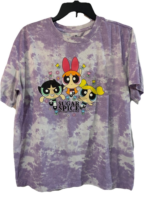 Y2K Powerpuff Girls Cartoon Network Purple Tie Dye  XL