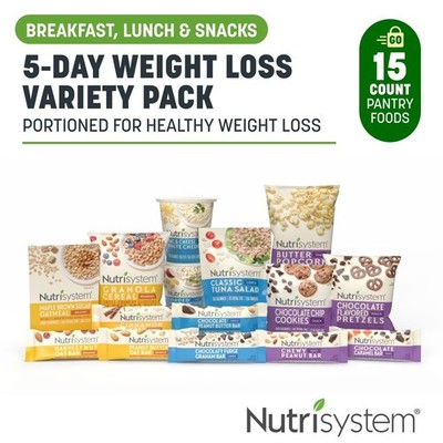 5-Day Shelf-Stable Variety Pack for Weight Loss with Breakfast Lunch and Snacks