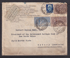 ITALY 1931 SCARCE COVER INTERNATIONAL THRIFT INSTITIUTE TO NSW CDS MILANO #C1789